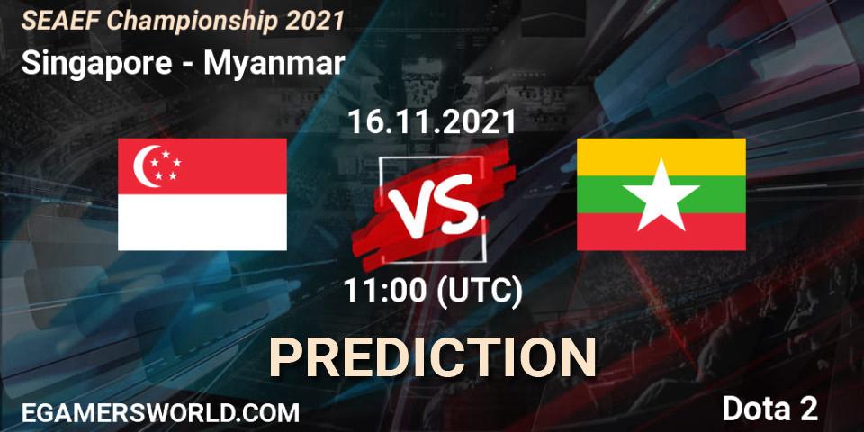 Pronóstico Singapore - Myanmar. 16.11.2021 at 13:34, Dota 2, SEAEF Dota2 Championship 2021