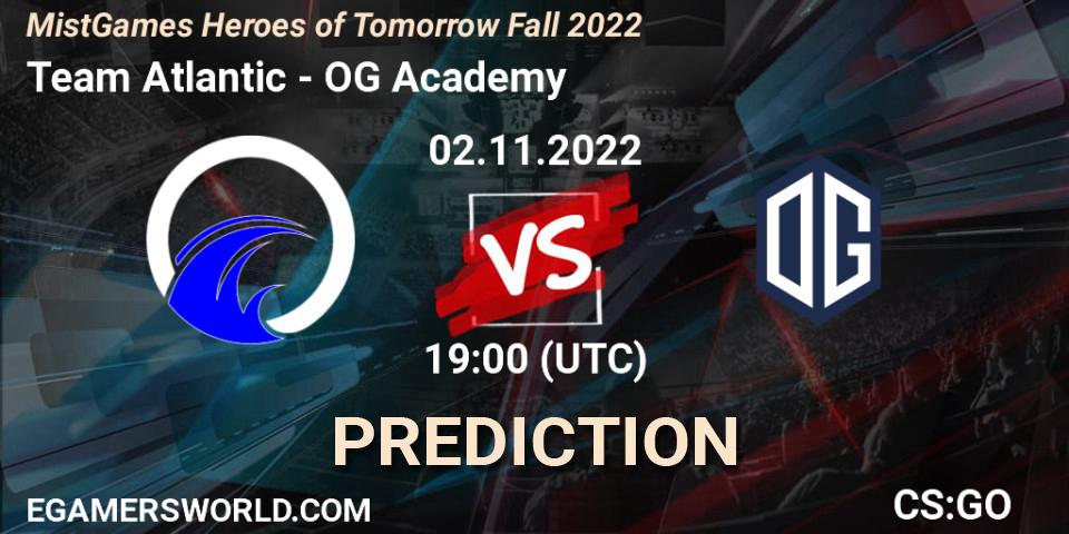 Pronóstico Team Atlantic - OG Academy. 02.11.2022 at 19:00, Counter-Strike (CS2), MistGames Heroes of Tomorrow Fall 2022