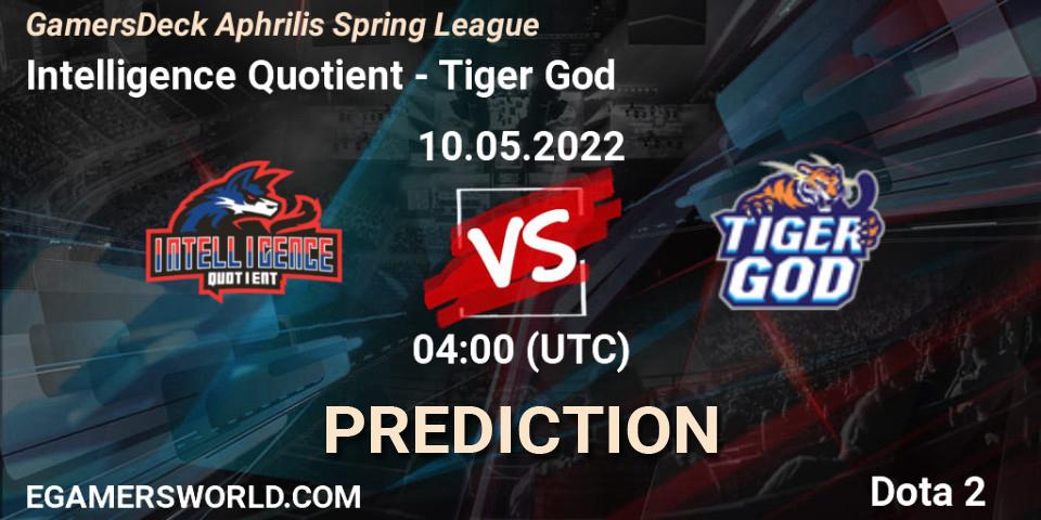 Pronóstico Intelligence Quotient - Tiger God. 10.05.2022 at 04:06, Dota 2, GamersDeck Aphrilis Spring League