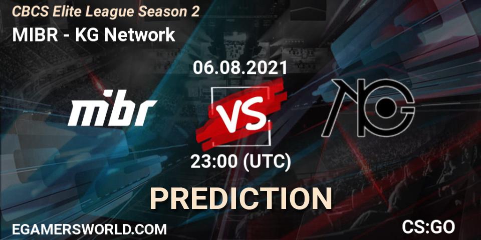 Pronóstico MIBR - KG Network. 06.08.2021 at 22:35, Counter-Strike (CS2), CBCS Elite League Season 2