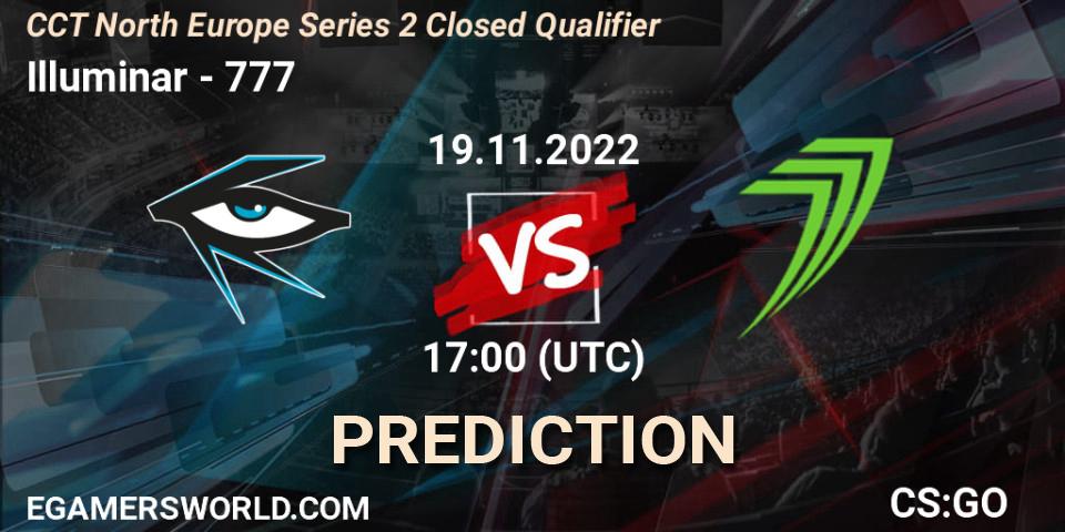 Pronóstico Illuminar - 777. 19.11.2022 at 17:00, Counter-Strike (CS2), CCT North Europe Series 2 Closed Qualifier