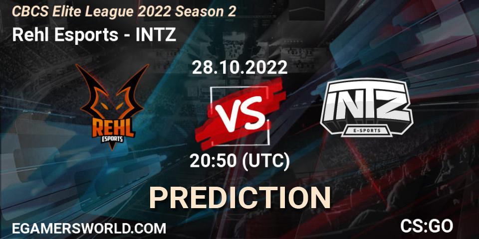 Pronóstico Rehl Esports - INTZ. 28.10.2022 at 20:15, Counter-Strike (CS2), CBCS Elite League 2022 Season 2