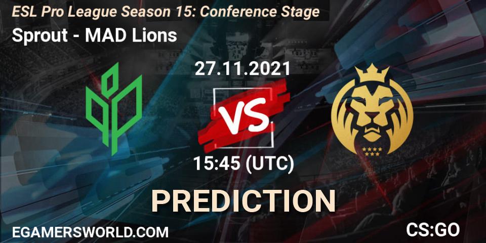 Pronóstico Sprout - MAD Lions. 27.11.2021 at 15:45, Counter-Strike (CS2), ESL Pro League Season 15: Conference Stage