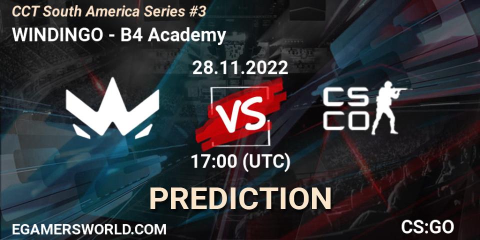 Pronóstico WINDINGO - B4 Academy. 28.11.22, CS2 (CS:GO), CCT South America Series #3