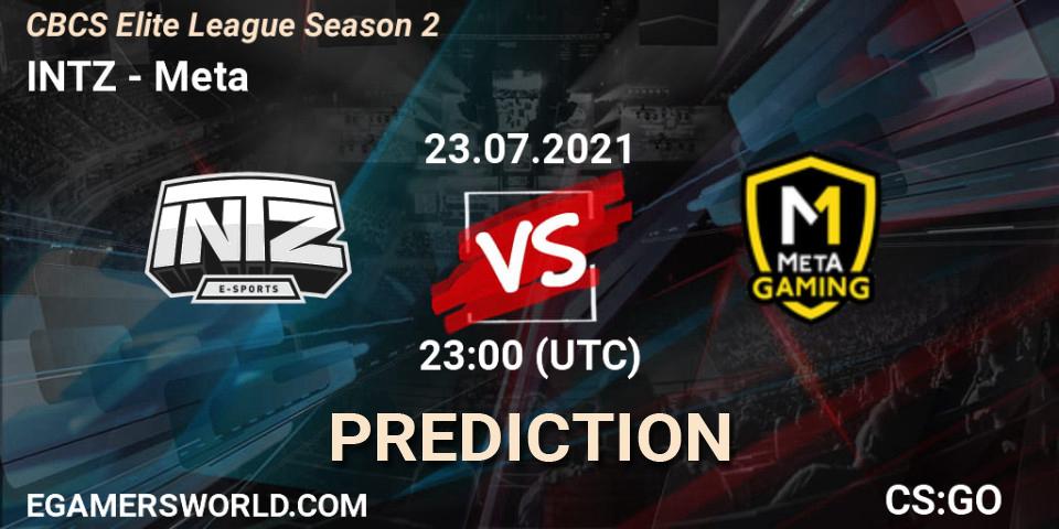 Pronóstico INTZ - Meta Gaming Brasil. 23.07.2021 at 23:00, Counter-Strike (CS2), CBCS Elite League Season 2