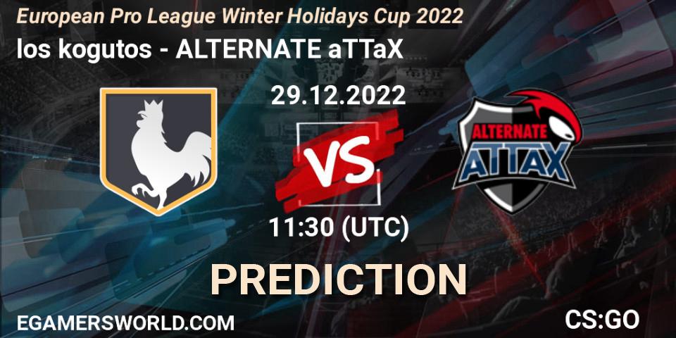 Pronóstico los kogutos - ALTERNATE aTTaX. 29.12.2022 at 11:30, Counter-Strike (CS2), European Pro League Winter Holidays Cup 2022