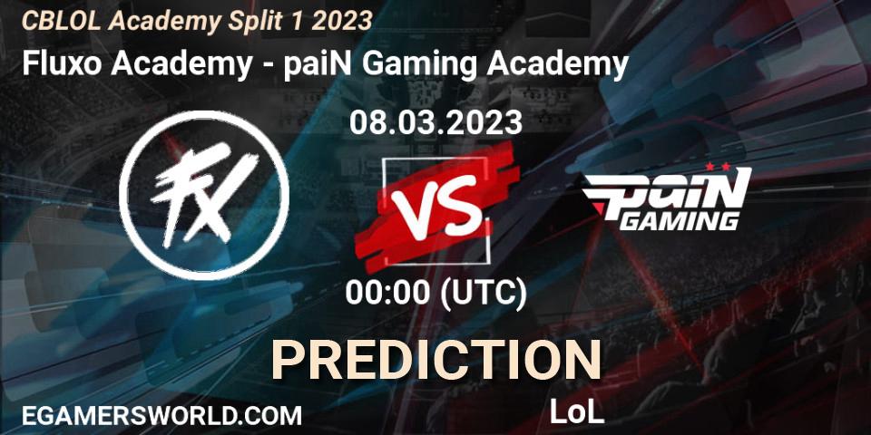 Pronóstico Fluxo Academy - paiN Gaming Academy. 08.03.2023 at 00:00, LoL, CBLOL Academy Split 1 2023