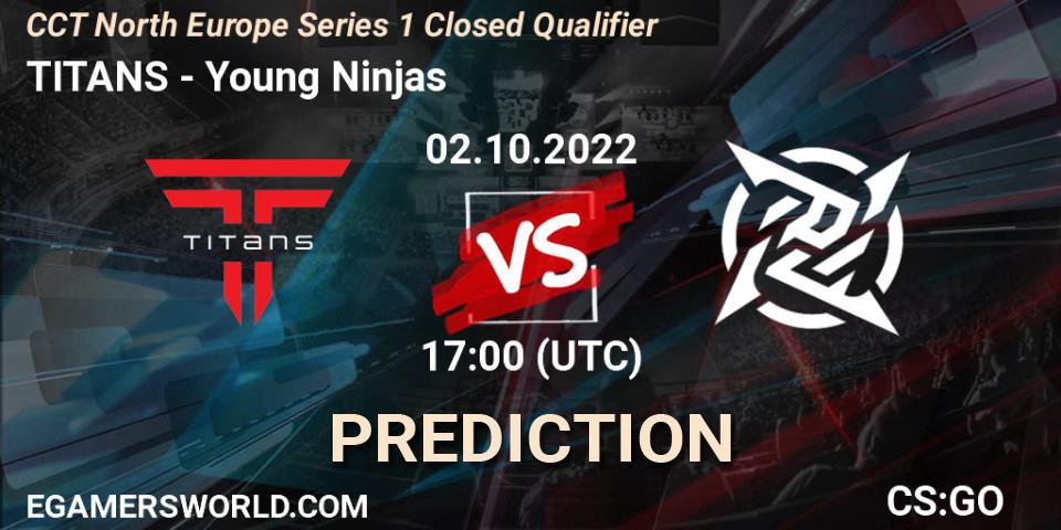 Pronóstico TITANS - Young Ninjas. 02.10.2022 at 17:20, Counter-Strike (CS2), CCT North Europe Series 1 Closed Qualifier