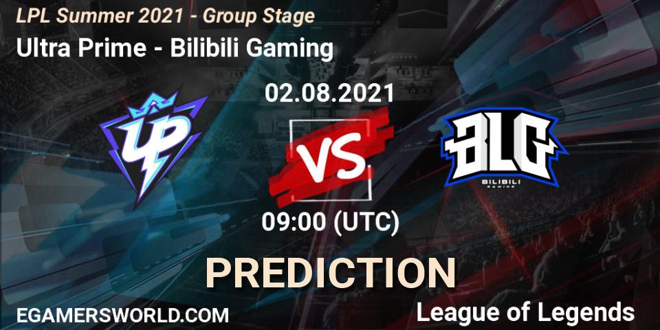 Pronóstico Ultra Prime - Bilibili Gaming. 02.08.2021 at 09:00, LoL, LPL Summer 2021 - Group Stage