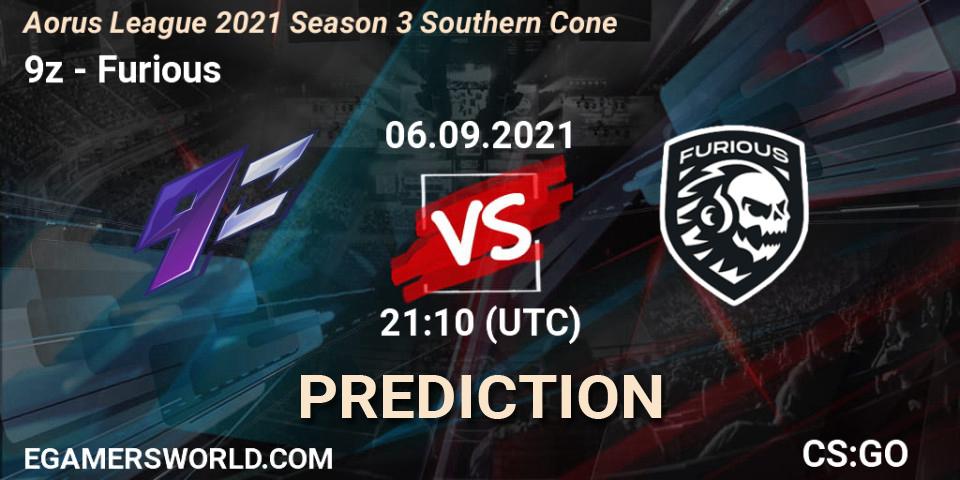 Pronóstico 9z - Furious. 06.09.2021 at 21:10, Counter-Strike (CS2), Aorus League 2021 Season 3 Southern Cone