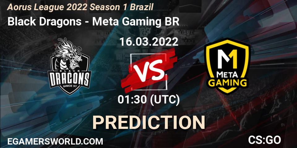 Pronóstico Black Dragons - Meta Gaming BR. 16.03.2022 at 01:10, Counter-Strike (CS2), Aorus League 2022 Season 1 Brazil