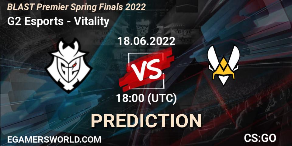 Pronóstico G2 Esports - Vitality. 18.06.22, CS2 (CS:GO), BLAST Premier Spring Finals 2022 