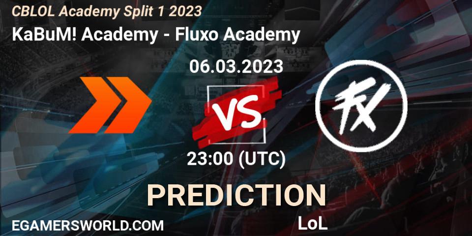 Pronóstico KaBuM! Academy - Fluxo Academy. 06.03.2023 at 23:00, LoL, CBLOL Academy Split 1 2023
