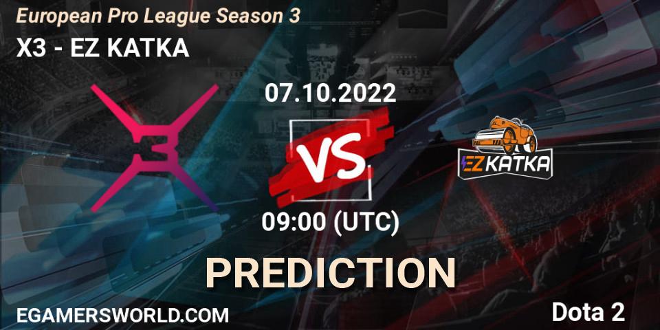 Pronóstico X3 - Monaspa. 07.10.22, Dota 2, European Pro League Season 3 