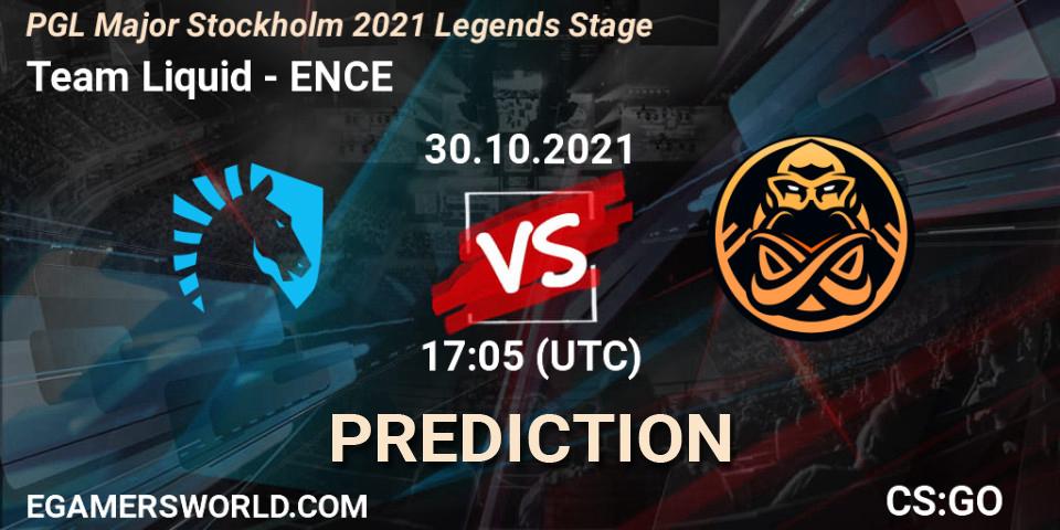 Pronóstico Team Liquid - ENCE. 30.10.21, CS2 (CS:GO), PGL Major Stockholm 2021 Legends Stage