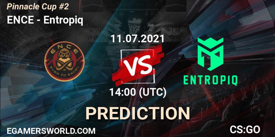 Pronóstico ENCE - Entropiq. 11.07.2021 at 14:00, Counter-Strike (CS2), Pinnacle Cup #2