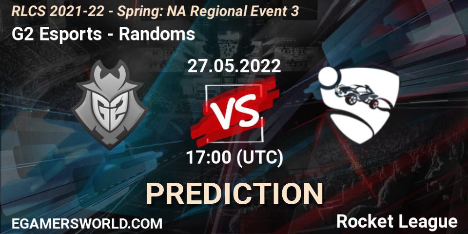 Pronóstico G2 Esports - Randoms. 27.05.2022 at 17:00, Rocket League, RLCS 2021-22 - Spring: NA Regional Event 3