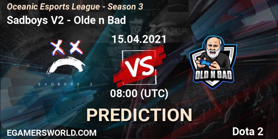 Pronóstico Sadboys V2 - Olde n Bad. 15.04.2021 at 08:00, Dota 2, Oceanic Esports League - Season 3