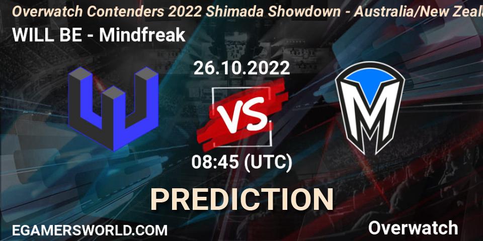 Pronóstico WILL BE - Mindfreak. 26.10.2022 at 08:45, Overwatch, Overwatch Contenders 2022 Shimada Showdown - Australia/New Zealand - October