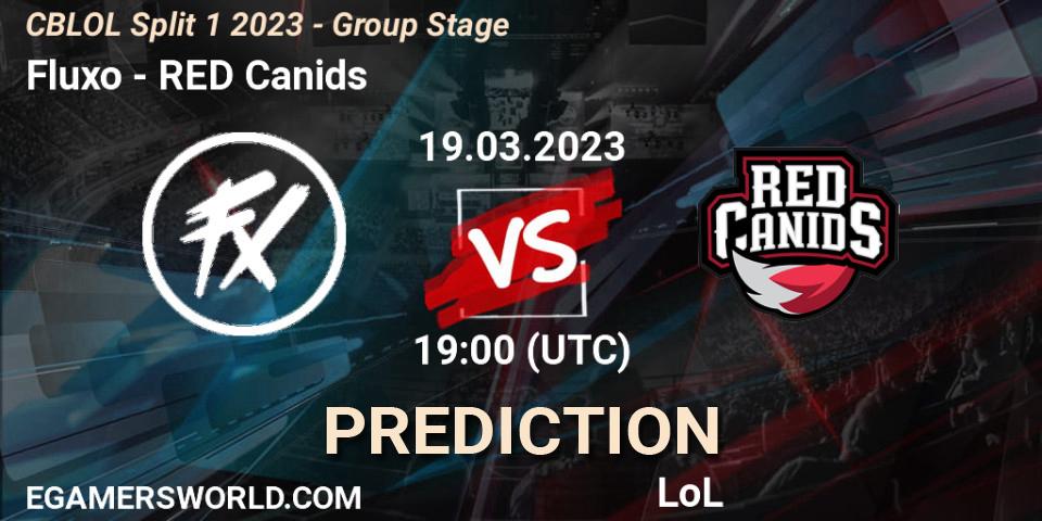 Pronóstico Fluxo - RED Canids. 19.03.2023 at 19:00, LoL, CBLOL Split 1 2023 - Group Stage