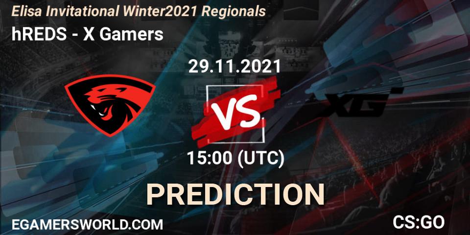 Pronóstico hREDS - X Gamers. 29.11.21, CS2 (CS:GO), Elisa Invitational Winter 2021 Regionals