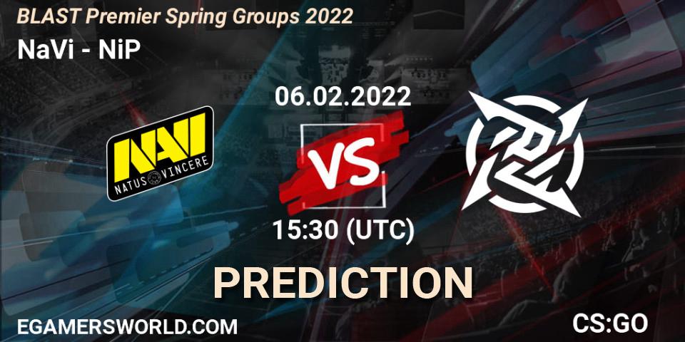Pronóstico NaVi - NiP. 06.02.2022 at 14:20, Counter-Strike (CS2), BLAST Premier Spring Groups 2022