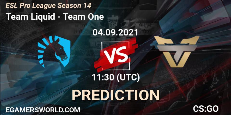 Pronóstico Team Liquid - Team One. 04.09.2021 at 11:30, Counter-Strike (CS2), ESL Pro League Season 14