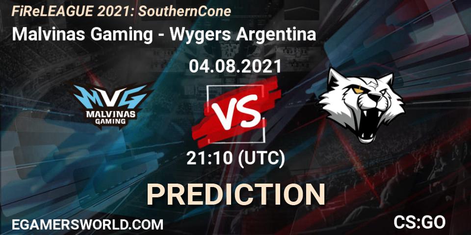 Pronóstico Malvinas Gaming - Wygers Argentina. 04.08.2021 at 21:10, Counter-Strike (CS2), FiReLEAGUE 2021: Southern Cone