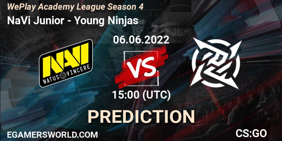 Pronóstico NaVi Junior - Young Ninjas. 06.06.2022 at 18:20, Counter-Strike (CS2), WePlay Academy League Season 4