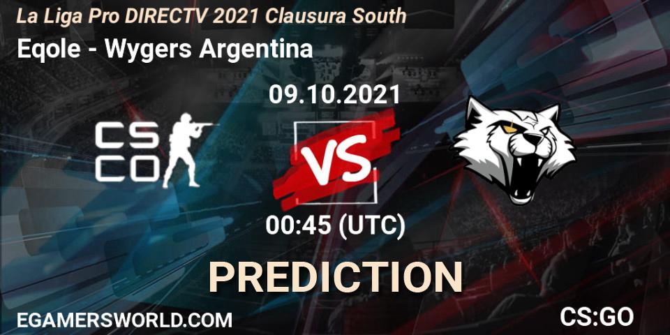 Pronóstico Eqole - Wygers Argentina. 09.10.2021 at 00:20, Counter-Strike (CS2), La Liga Season 4: Sur Pro Division - Clausura