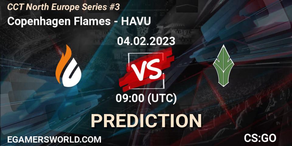 Pronóstico Copenhagen Flames - HAVU. 04.02.23, CS2 (CS:GO), CCT North Europe Series #3