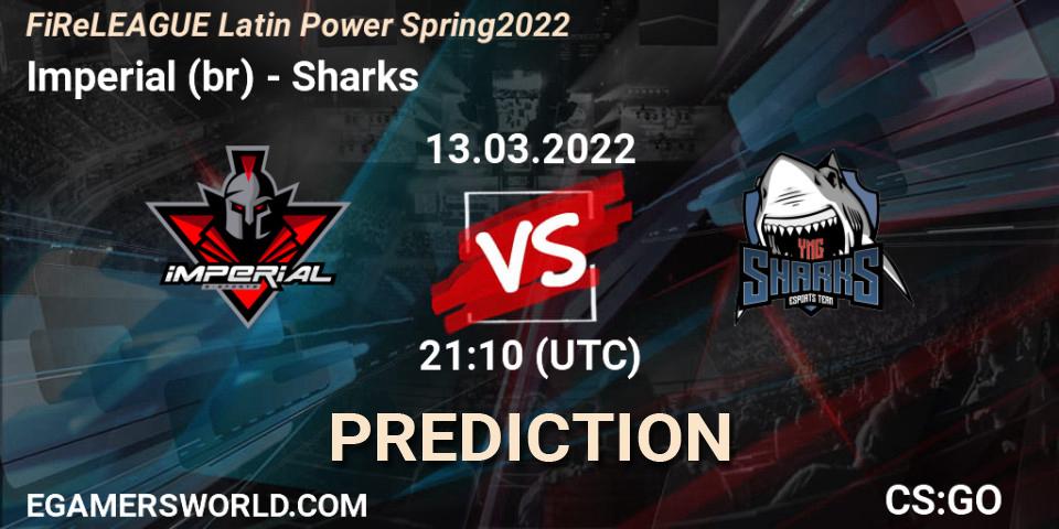Pronóstico Imperial (br) - Sharks. 13.03.2022 at 21:10, Counter-Strike (CS2), FiReLEAGUE Latin Power Spring 2022