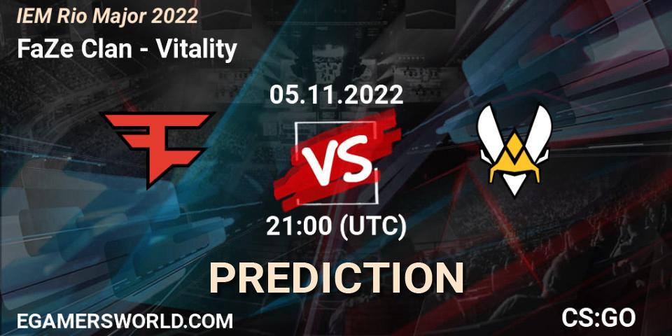 Pronóstico FaZe Clan - Vitality. 05.11.2022 at 22:45, Counter-Strike (CS2), IEM Rio Major 2022