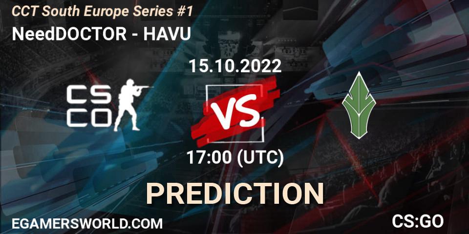 Pronóstico NeedDOCTOR - HAVU. 15.10.2022 at 17:00, Counter-Strike (CS2), CCT South Europe Series #1