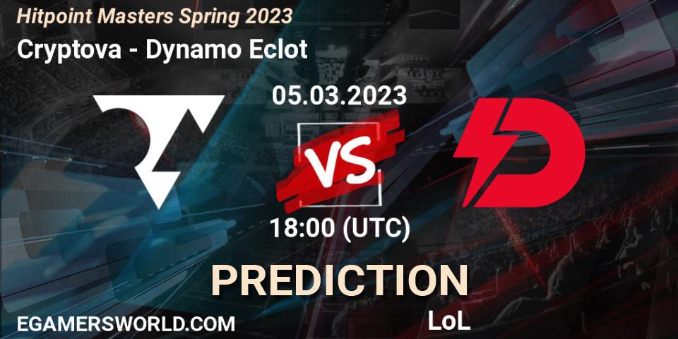 Pronóstico Cryptova - Dynamo Eclot. 07.02.23, LoL, Hitpoint Masters Spring 2023