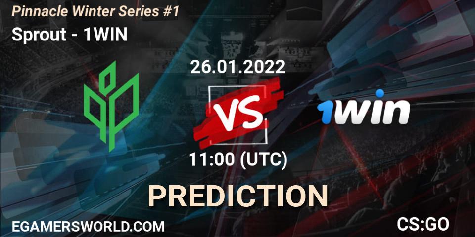 Pronóstico Sprout - 1WIN. 26.01.2022 at 11:00, Counter-Strike (CS2), Pinnacle Winter Series #1