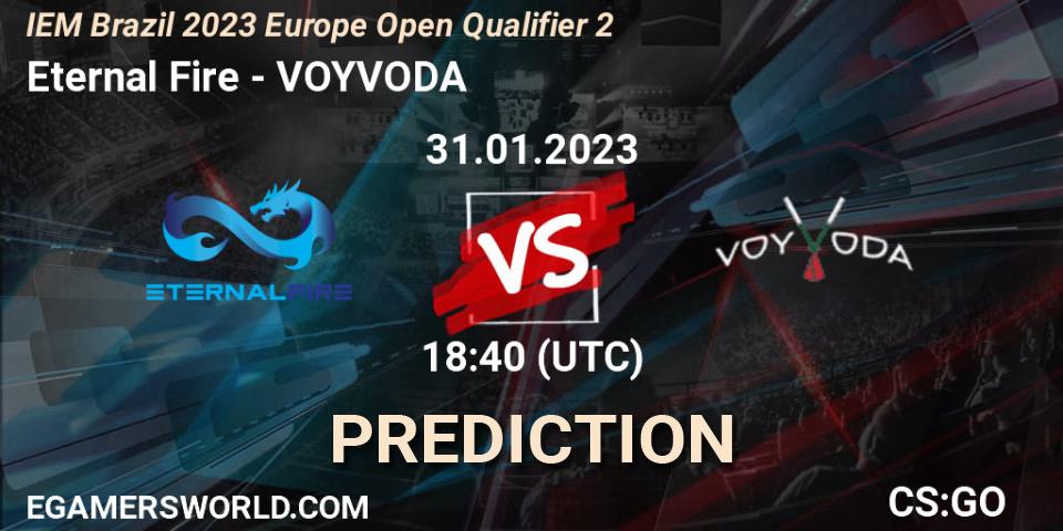 Pronóstico Eternal Fire - VOYVODA. 31.01.2023 at 19:00, Counter-Strike (CS2), IEM Brazil Rio 2023 Europe Open Qualifier 2