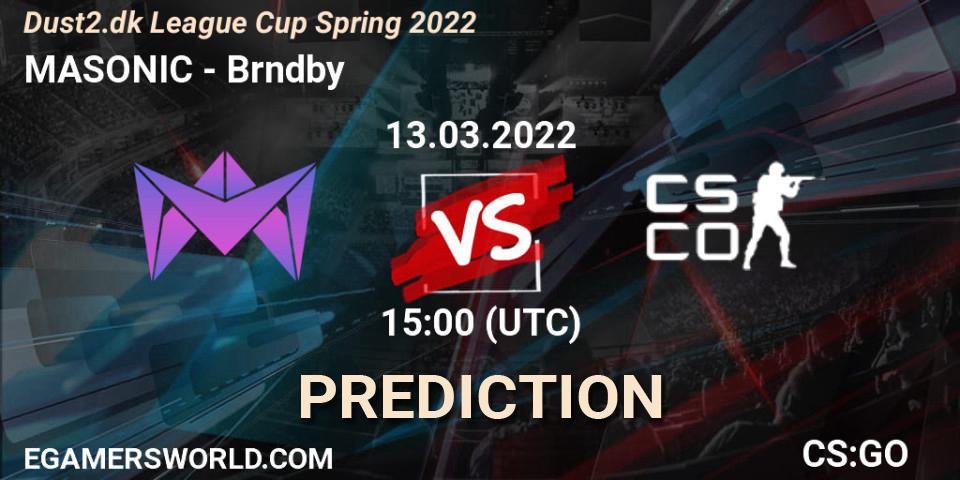 Pronóstico MASONIC - Brøndby eSport. 13.03.2022 at 15:00, Counter-Strike (CS2), Dust2.dk Liga Cup 2022
