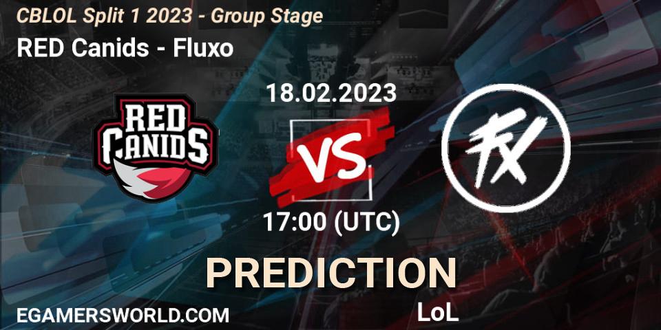 Pronóstico RED Canids - Fluxo. 18.02.2023 at 17:15, LoL, CBLOL Split 1 2023 - Group Stage