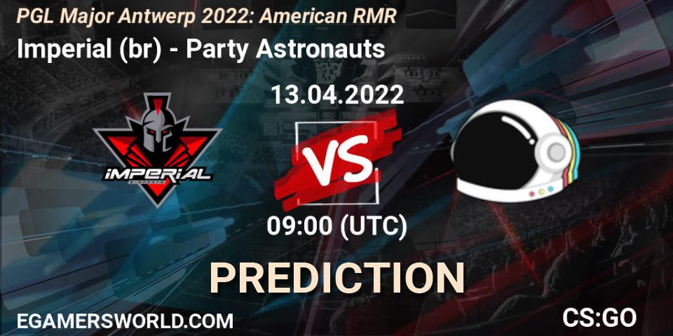 Pronóstico Imperial (br) - Party Astronauts. 13.04.2022 at 09:05, Counter-Strike (CS2), PGL Major Antwerp 2022: American RMR