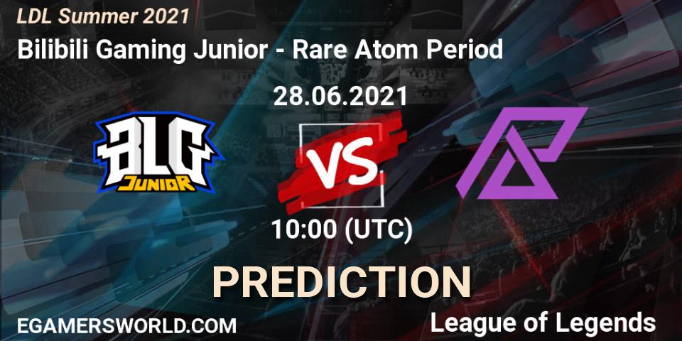 Pronóstico Bilibili Gaming Junior - Rare Atom Period. 28.06.2021 at 11:30, LoL, LDL Summer 2021