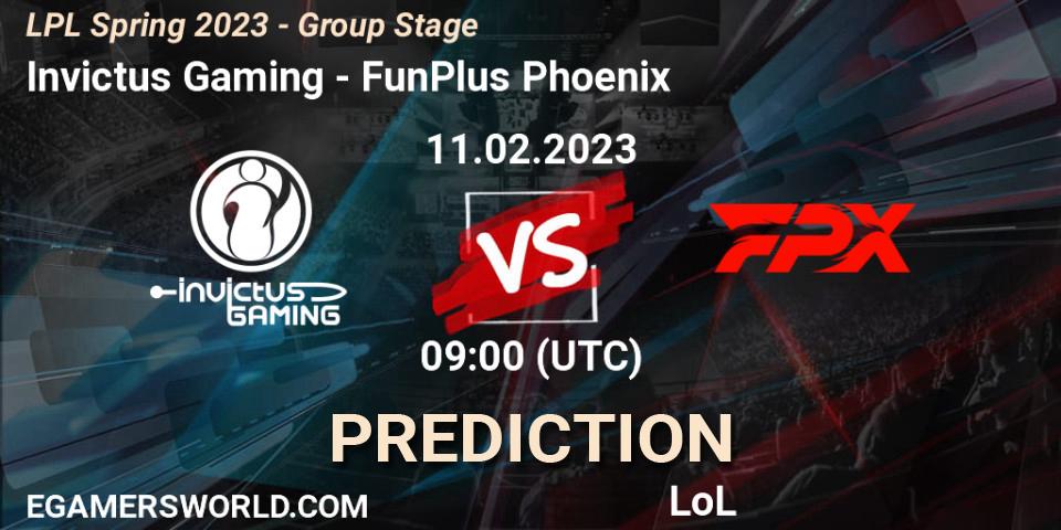 Pronóstico Invictus Gaming - FunPlus Phoenix. 11.02.23, LoL, LPL Spring 2023 - Group Stage