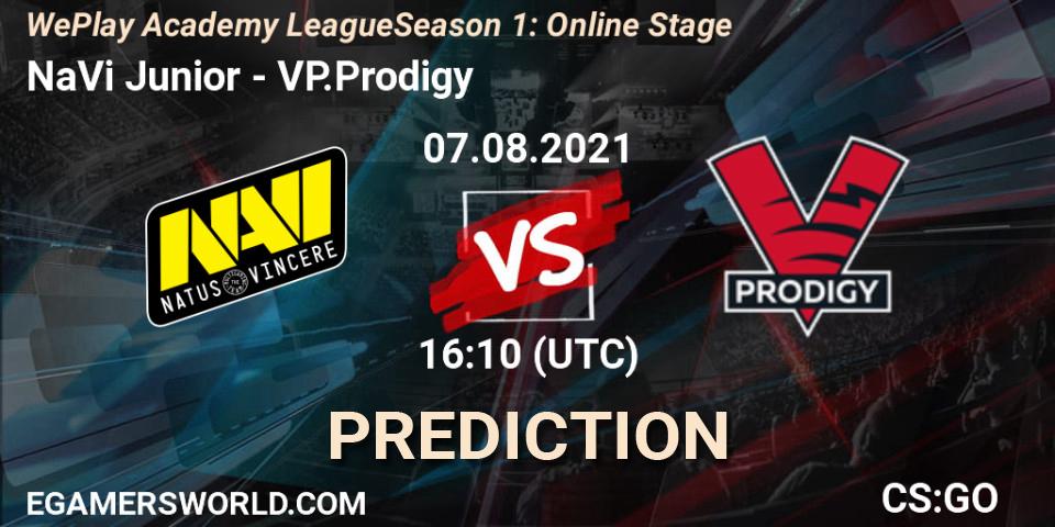 Pronóstico NaVi Junior - VP.Prodigy. 07.08.2021 at 16:10, Counter-Strike (CS2), WePlay Academy League Season 1: Online Stage
