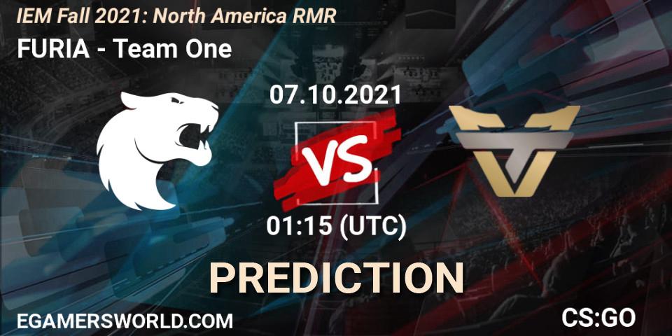 Pronóstico FURIA - Team One. 07.10.2021 at 01:15, Counter-Strike (CS2), IEM Fall 2021: North America RMR
