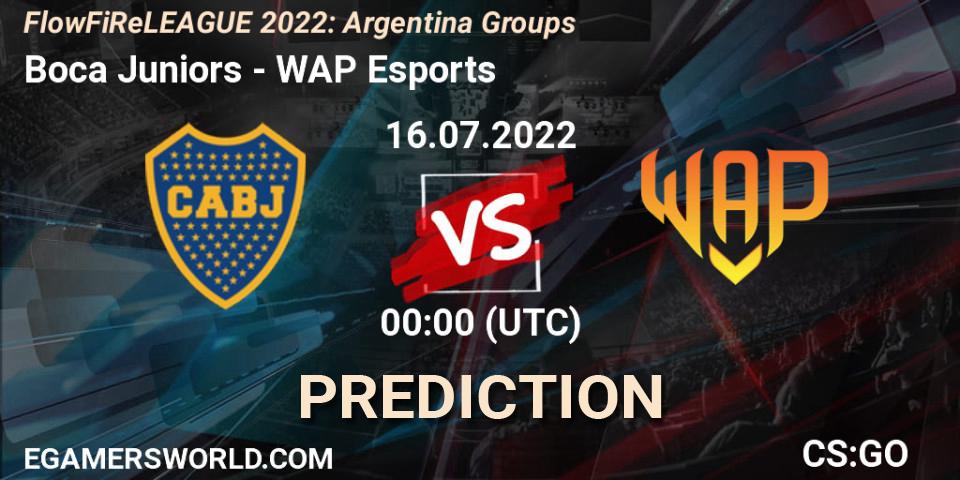 Pronóstico Boca Juniors - WAP Esports. 15.07.2022 at 23:00, Counter-Strike (CS2), FlowFiReLEAGUE 2022: Argentina Groups