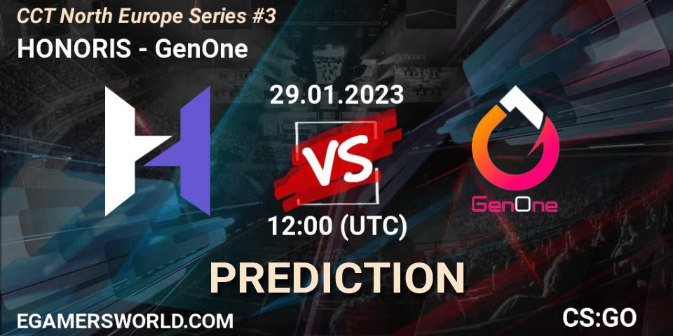 Pronóstico HONORIS - GenOne. 29.01.23, CS2 (CS:GO), CCT North Europe Series #3