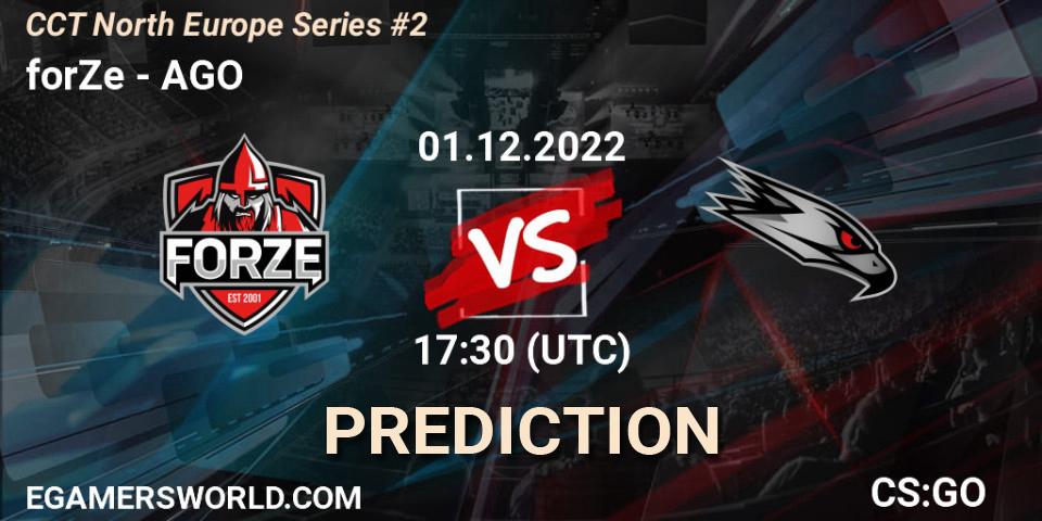 Pronóstico forZe - AGO. 01.12.22, CS2 (CS:GO), CCT North Europe Series #2