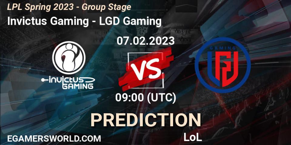 Pronóstico Invictus Gaming - LGD Gaming. 07.02.23, LoL, LPL Spring 2023 - Group Stage