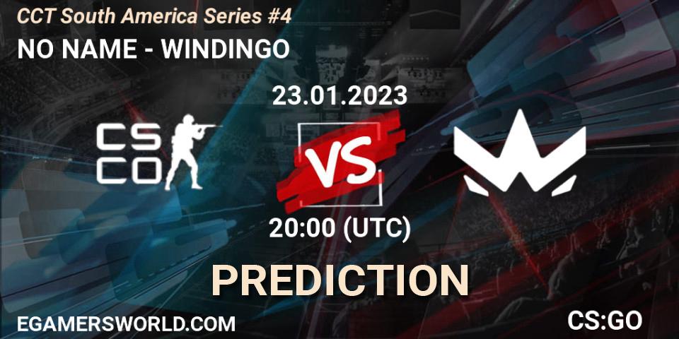 Pronóstico NO NAME - WINDINGO. 23.01.2023 at 20:00, Counter-Strike (CS2), CCT South America Series #4