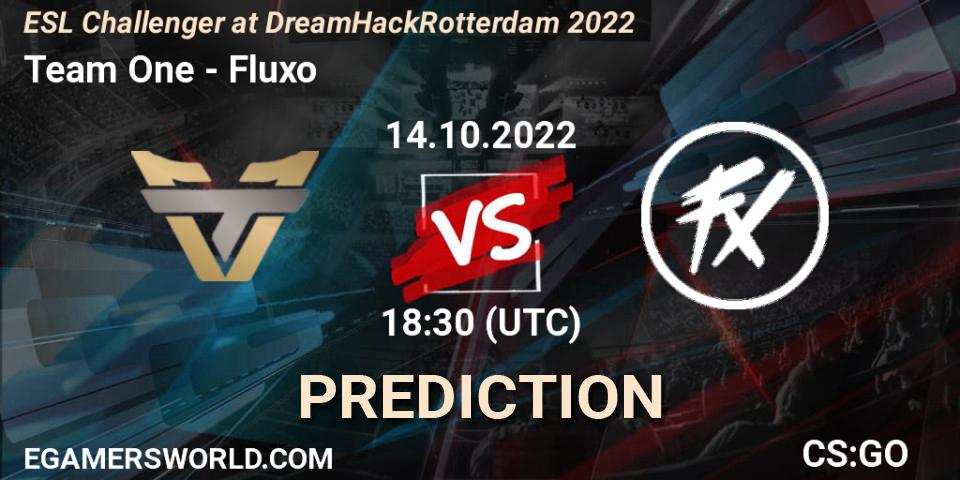 Pronóstico Team One - Fluxo. 14.10.22, CS2 (CS:GO), ESL Challenger at DreamHack Rotterdam 2022